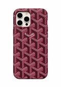 Leather plum dog teeth