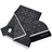 L Black, Gray, and White Striped Set